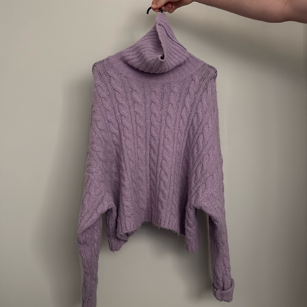 The Korner Purple knit turtleneck